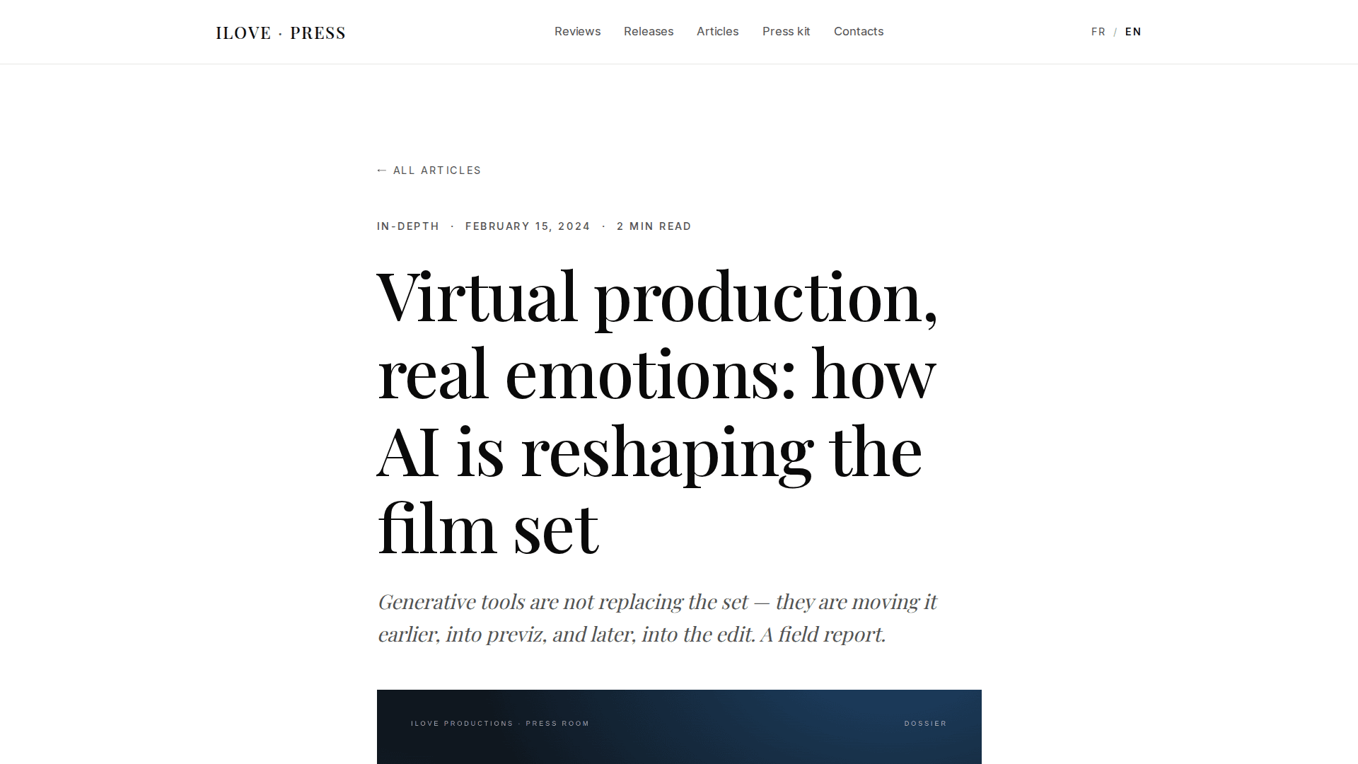 Long-form reading experience with art-directed covers