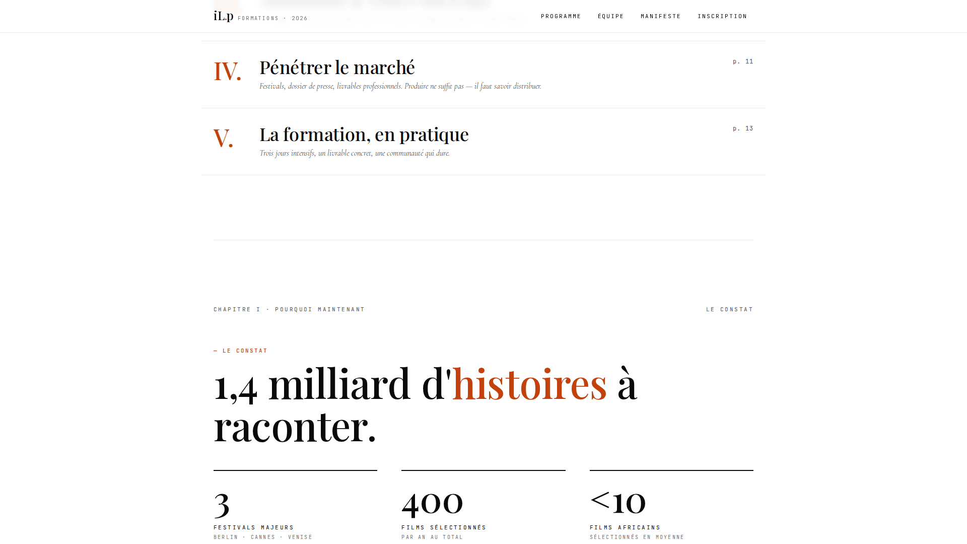 The summary — a catalogue set like a book