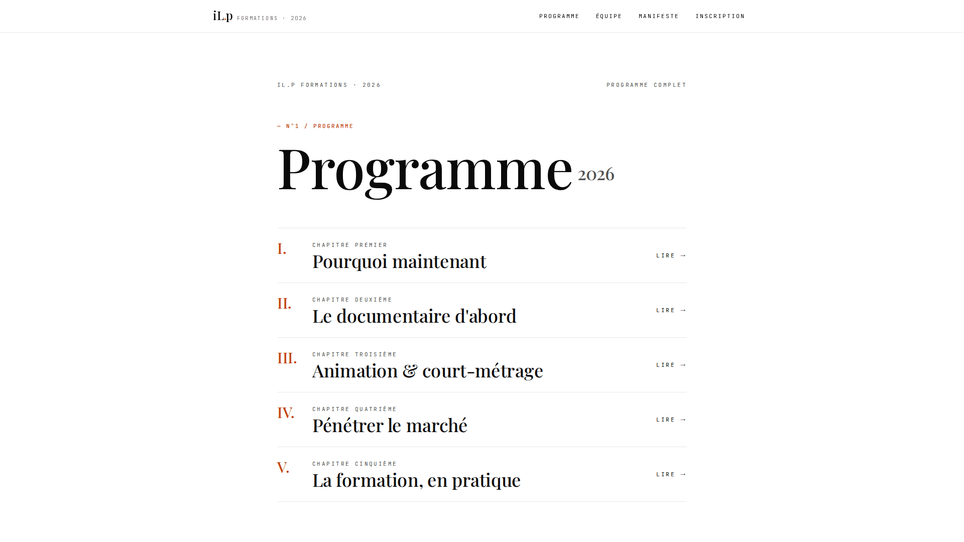 The 2026 program, chapter by chapter