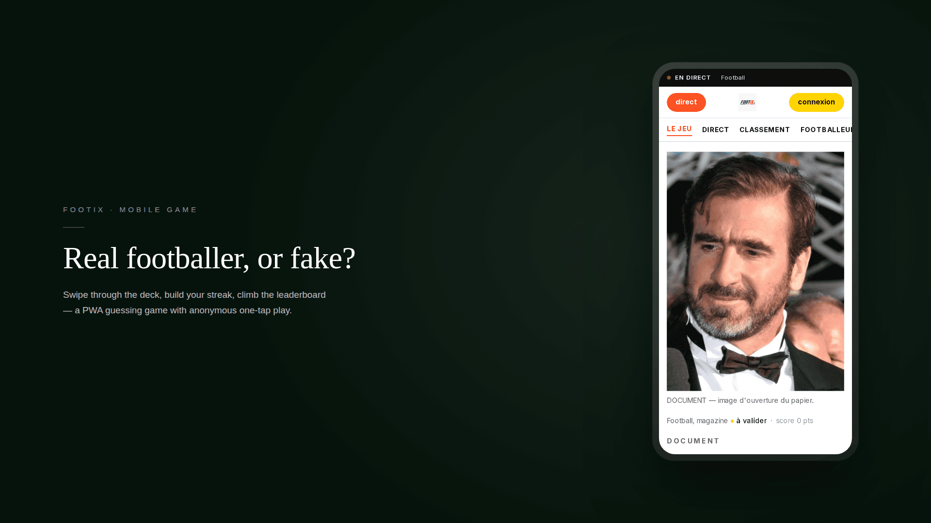 One-tap anonymous play on mobile
